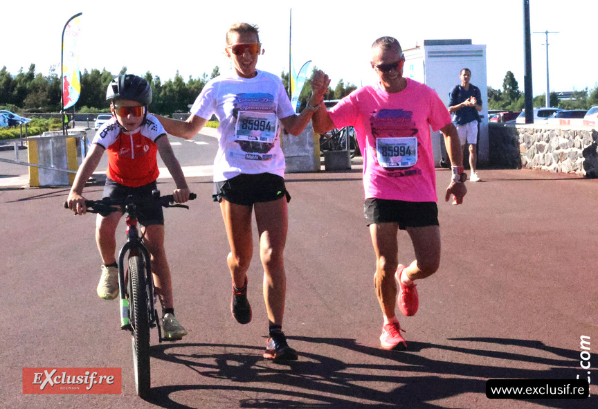 Mickaël et Aurore, 3èmes au général, avec Maxence, leur fils, pour les accompagner
