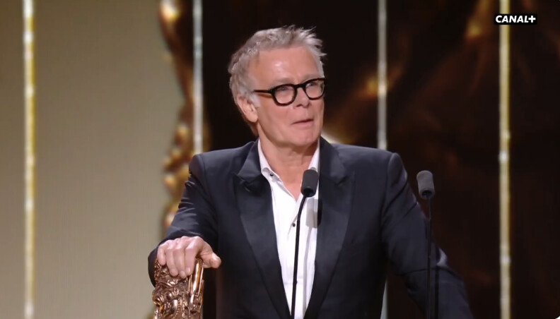 Franck Dubosc a reçu le premier César de sa longue acrrière (capture d'écran Canal+)
