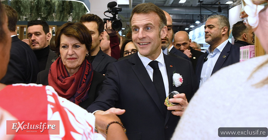 Le président Emmanuel Macron a fait le tour du salon lors d son passage