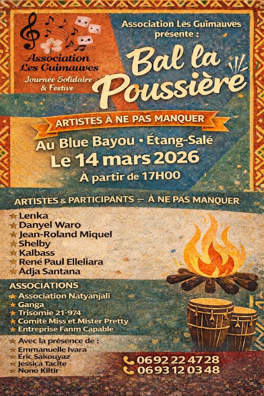 "Bal la Poussière" à l'Etang-Salé ce samedi 14 mars avec Danyél Waro et d'autres...