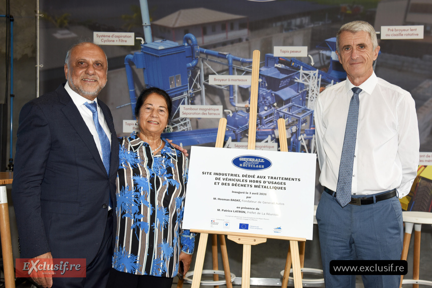 Hosman Badat, co-fondateur de Generall Autos, son épouse Rabia, et Patrice Latron Hosman Badat, co-fondateur de Generall Autos, son épouse Rabia, et Patrice Latron