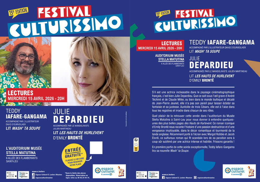 Julie Depardieu à La Réunion pour le Festival Culturissimo Julie Depardieu à La Réunion pour le Festival Culturissimo