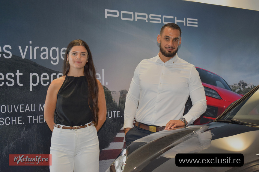 Jade Dunas, assistante Marketing Porsche La Réunion, et Loïc Juillet, conseiller ventes Porsche