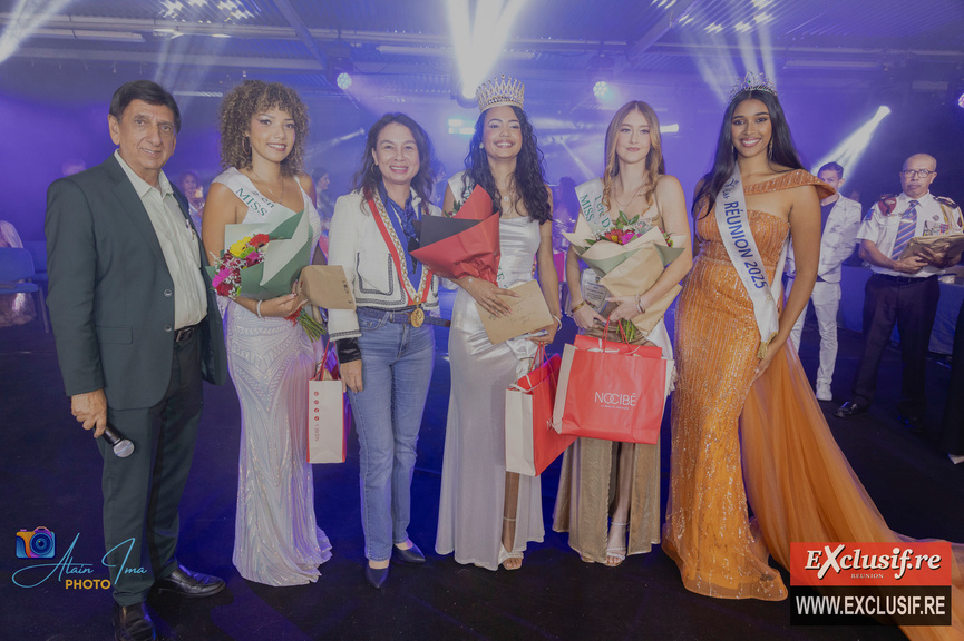 Aziz Patel, Comité Miss Réunion, Camille Martin, Sidoleine Papaya, Isaya De Pindray d'Ambelle, Emma Escartin, et Priya Padavatan