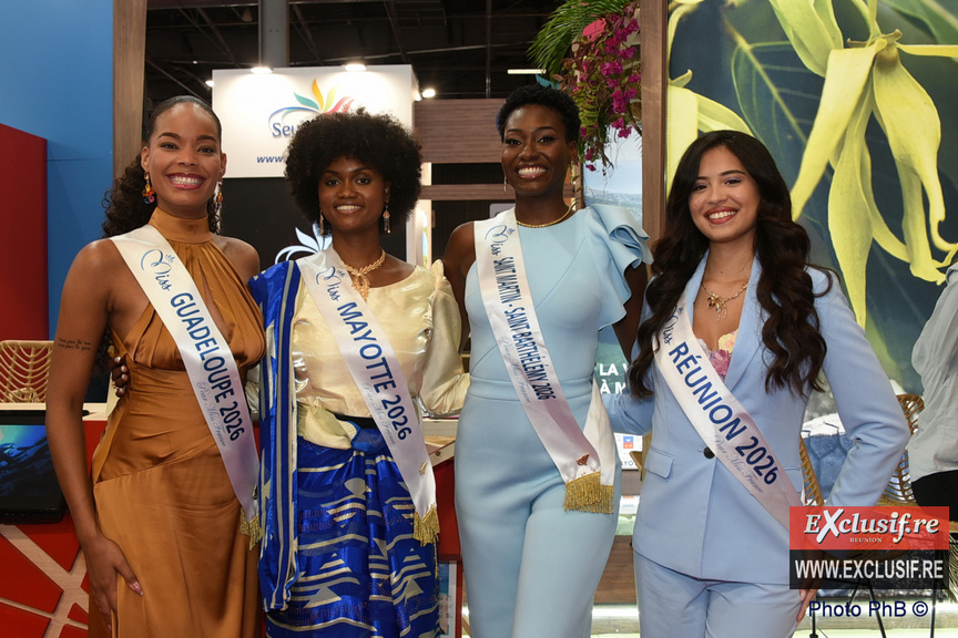 Julia Désirée (Guadeloupe), Emma Saïd-Issouf (Mayotte)  Naïla Parotte (St-Martin) et Laetitia Roguet (Réunion).