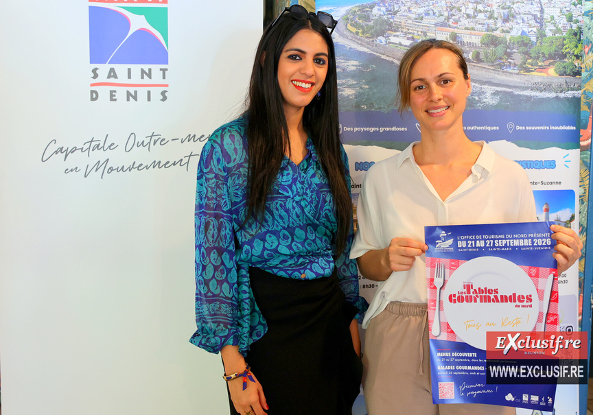 Malika Ingar, chargée de mission mairie de Saint-Denis, et Anne Barbier, gérante du restaurant "Le Temps d'une Crêpe" à Saint-Denis