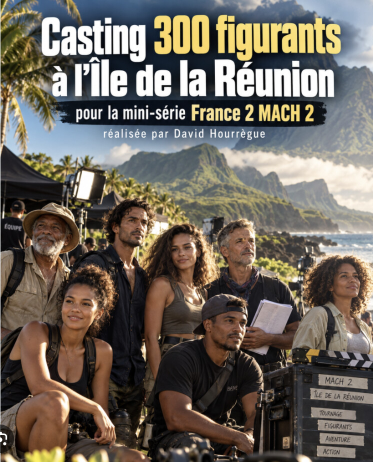 Casting France 2 pour série télé: 300 figurants recherchés à La Réunion pour "MACH 2"