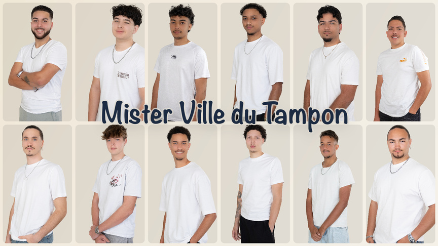 Les 12 candidats Mister Ville du Tampon 2026
