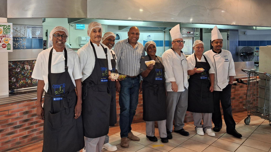Pierrick Robert, président de la CCI Réunion, en compagnie des chefs présents Pierrick Robert, président de la CCI Réunion, en compagnie des chefs présents