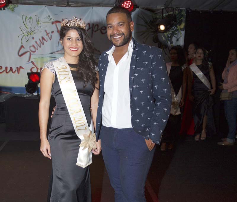 Miss Vacoa avec Kevin Bello qui a préparé l'élection
