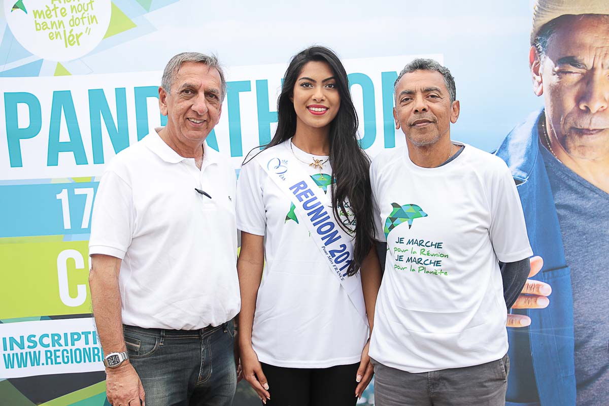 Aziz Patel du Comité Miss Réunion, Audrey Chane Pao Kan et Thierry Jardinot