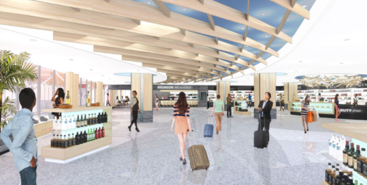 A l'intérieur, à terme, il y aura une vingtaine de boutiques pour les passagers au départ... A l'intérieur, à terme, il y aura une vingtaine de boutiques pour les passagers au départ...