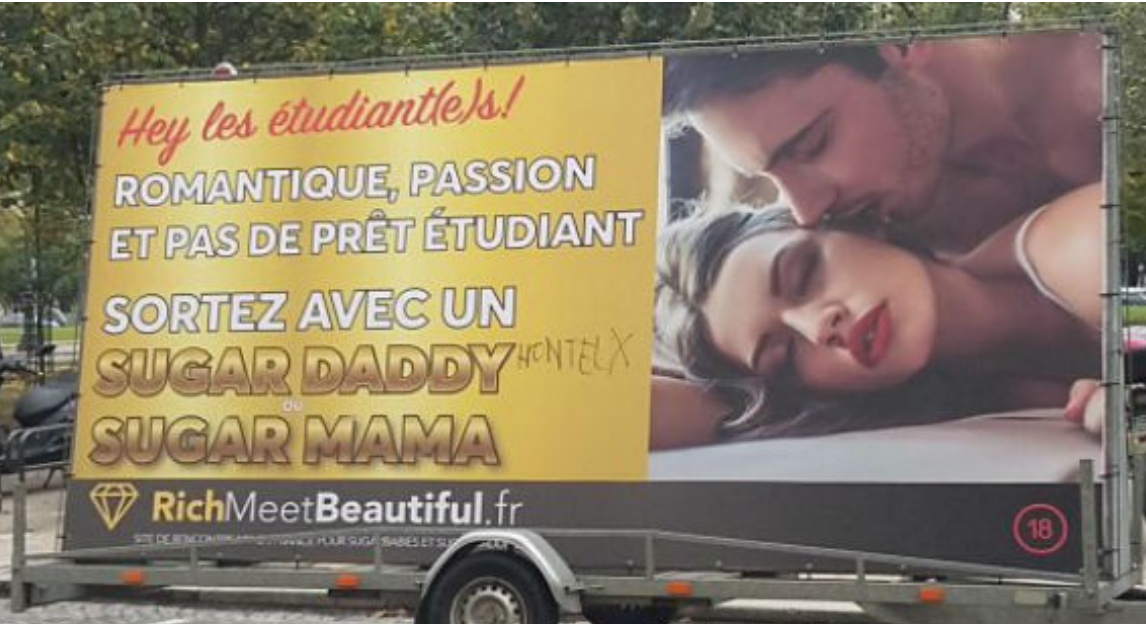 L'affiche qui est diffusée cette semaine en France...