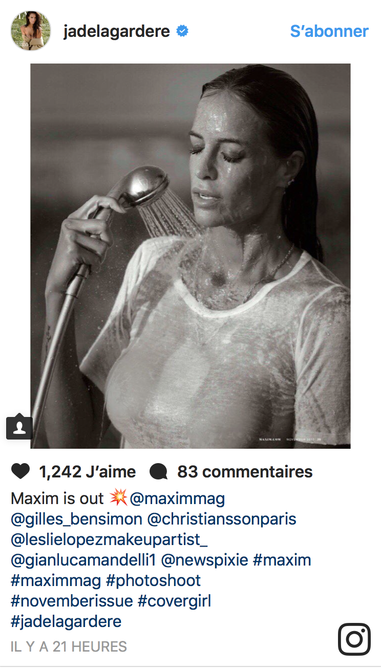 Jade Lagardère très dénudée pour le magazine "Maxim"
