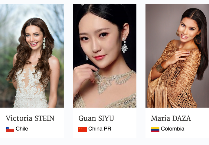 Les candidates Miss Monde 2017: Aurore Kichenin va-t-elle gagner? Les candidates Miss Monde 2017: Aurore Kichenin va-t-elle gagner?