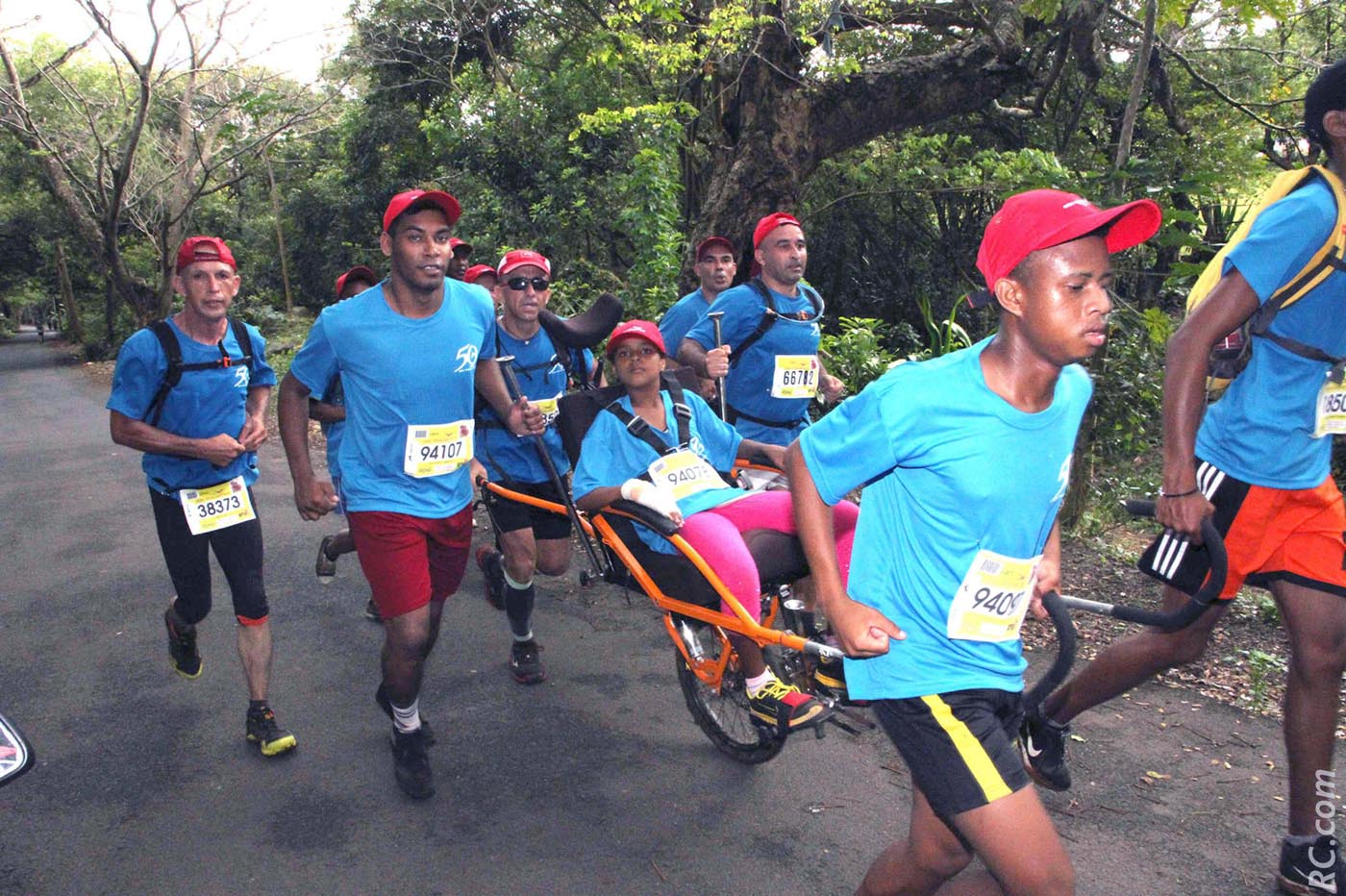La joëlette de la fondation Père Favron, pour une première à Rodrigues