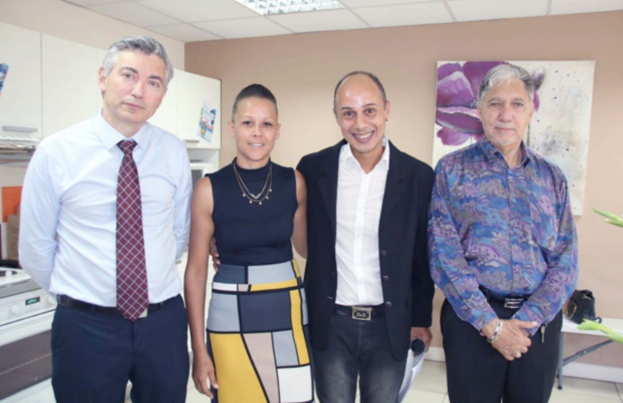 Johnny Dijoux, Isabelle, Pascal Falcucci, coordinateur du Job Dating, et Philippe Nativel