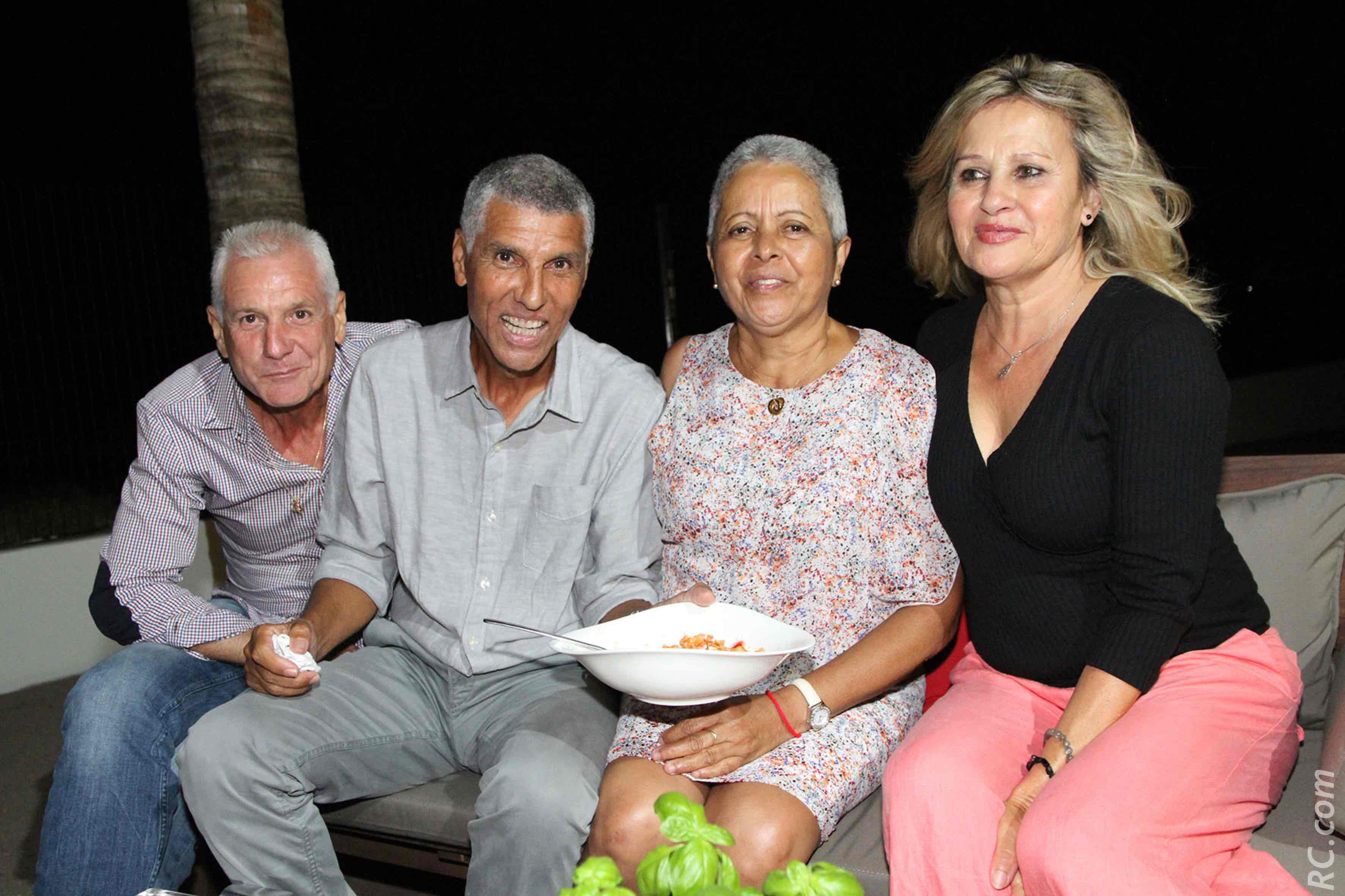 Jean-René Prianon, Jean-Louis Prianon et son épouse Marie, et Marlène Chane See Chu