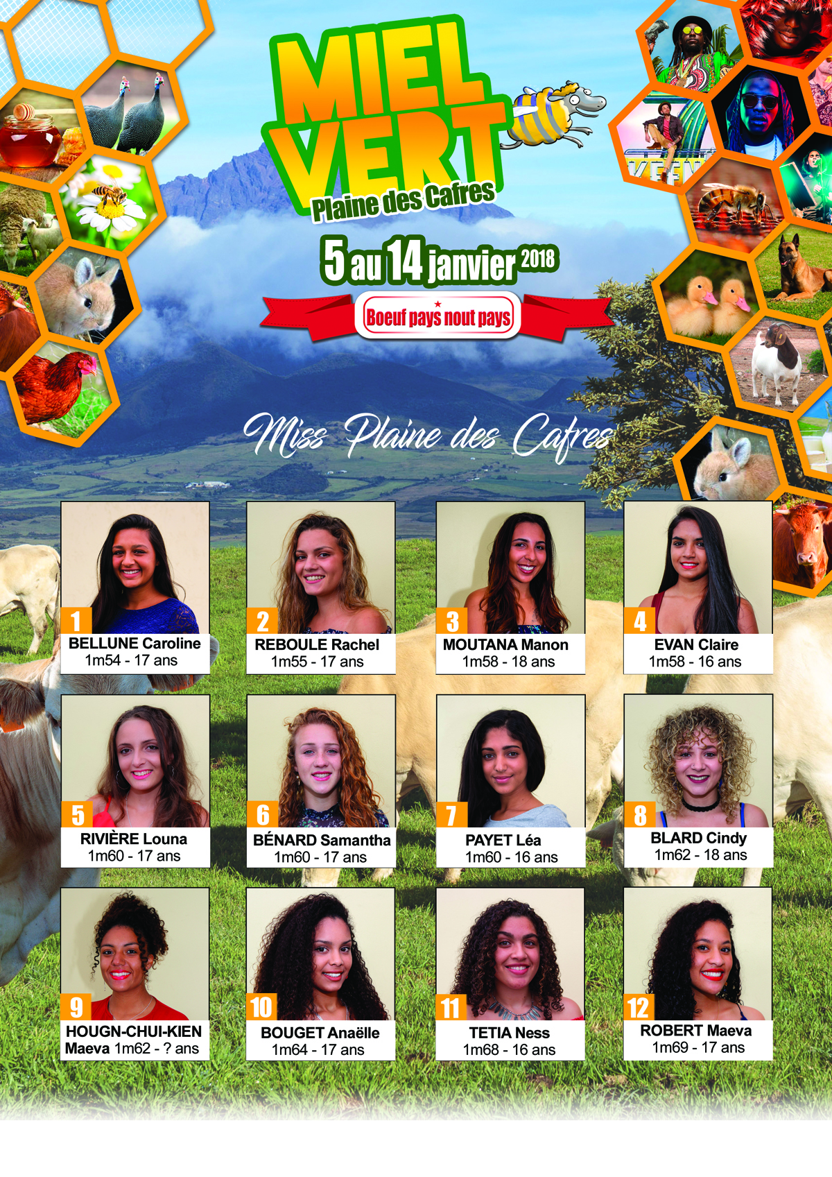 Miss Plaine des Cafres 2018: les 12 candidates