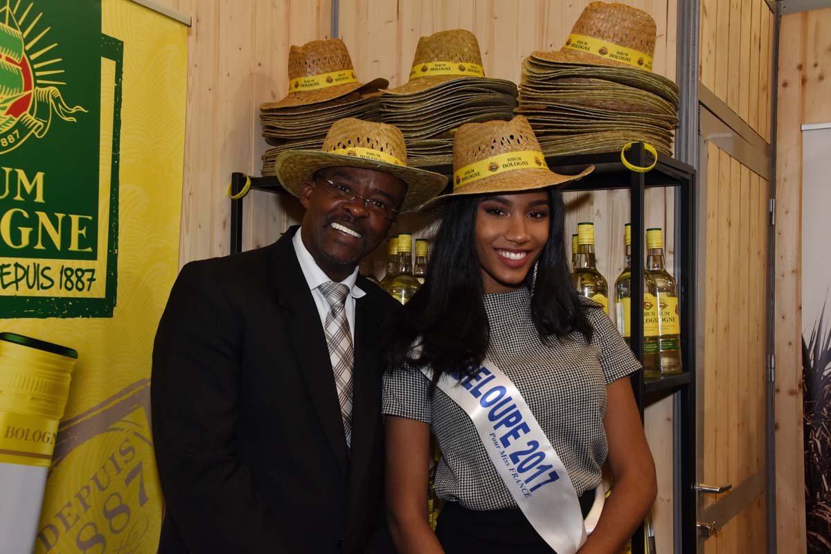 Johane Matignon, Miss Guadeloupe 2017, a visité le salon sous la houlette d’Ary Chalus, président du conseil régional de la Guadeloupe