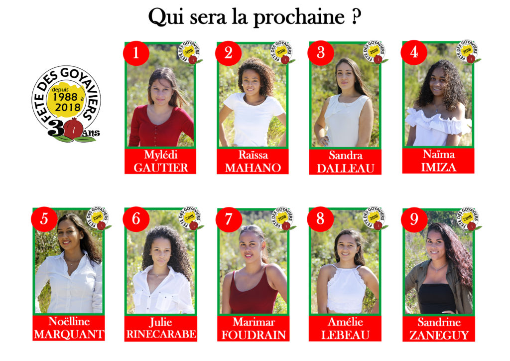 Les candidates Miss Plaine des Palmistes