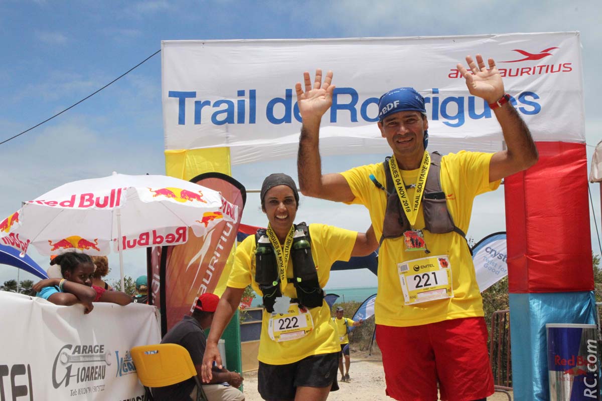 Le Palmiplainois Roinito Robert pour sa «toute première fois»... au Trail de Rodrigues.