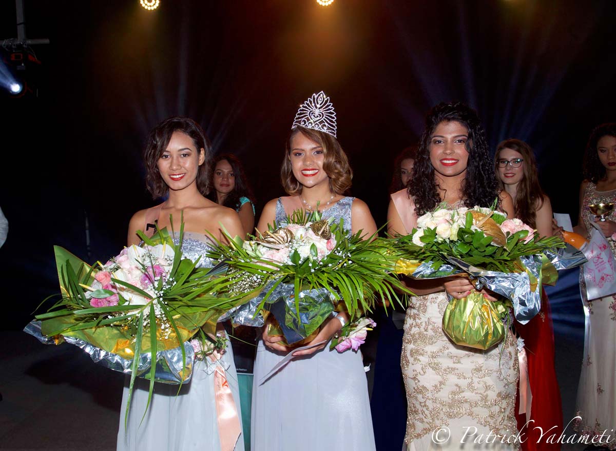 Mathilde Grondin, Camille Lebon, Miss Saint-Joseph 2018, et Océane Fontaine