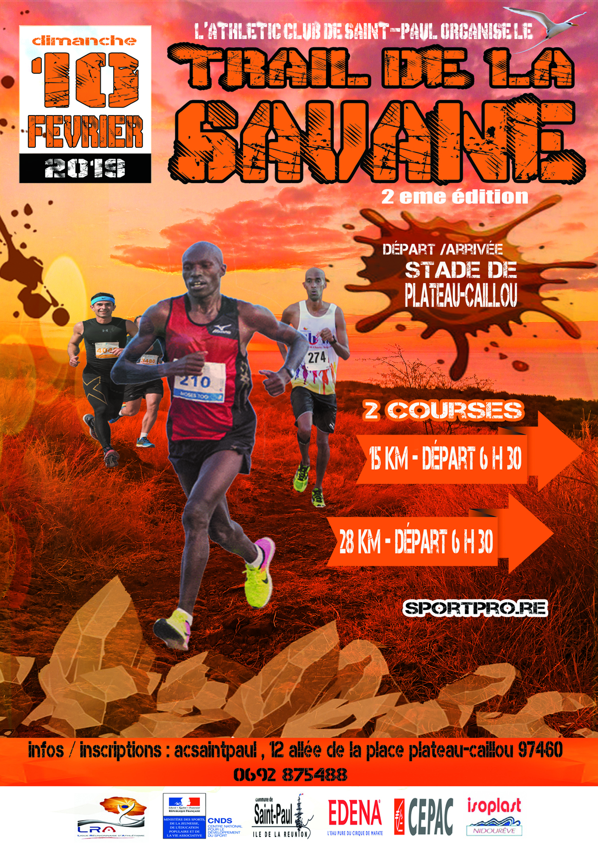 Trail de la Savane: rendez-vous le 10 février 2019