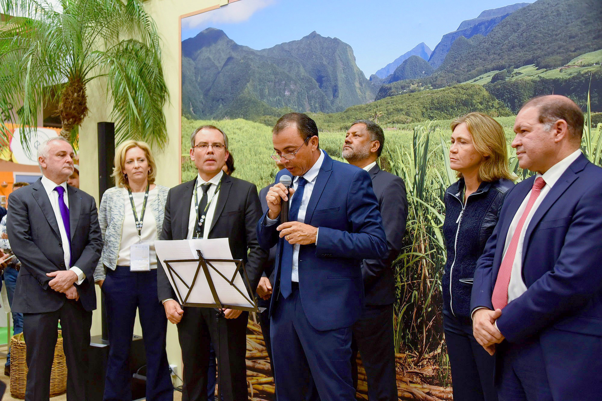 Inauguration du pavillon réunionnais. Frédéric Vienne, nouveau président de la Chambre d'Agriculture de La Réunion