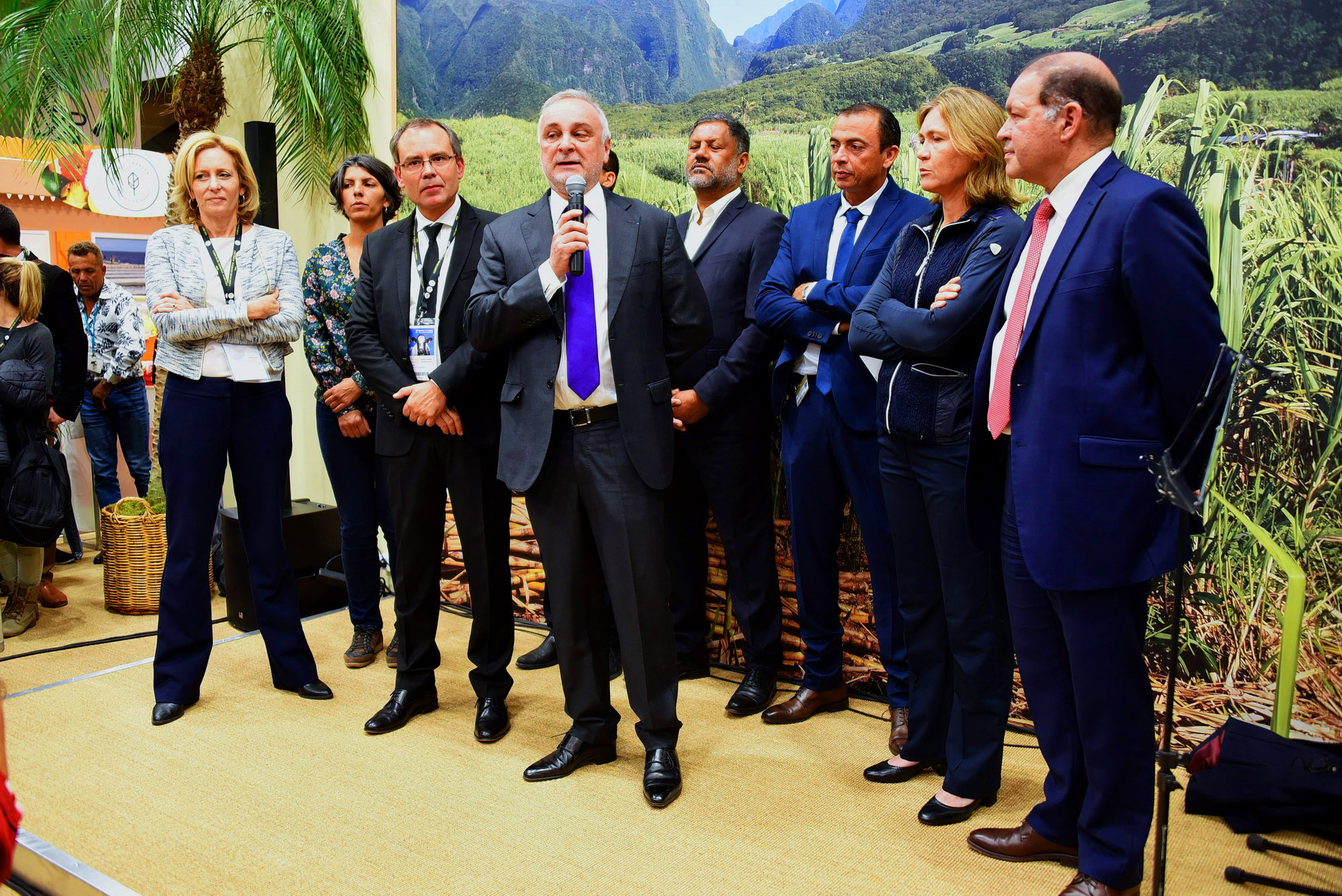 Inauguration du pavillon réunionnais. Michel Lagourgue, vice-président de l'IRT Inauguration du pavillon réunionnais. Michel Lagourgue, vice-président de l'IRT