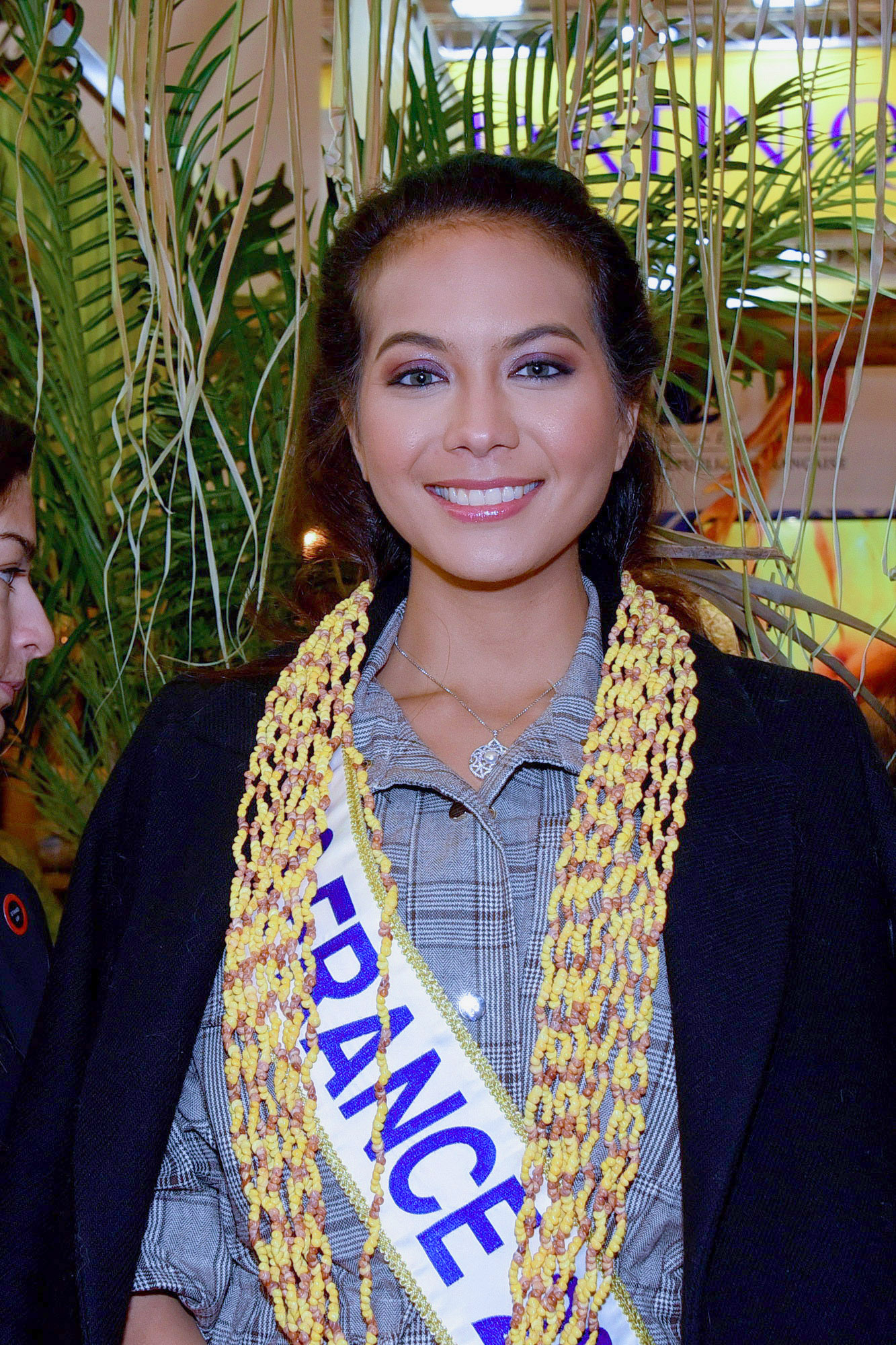 Visite de MIss France 2019, Vaimalama Chaves, au stand de la Polynésie française