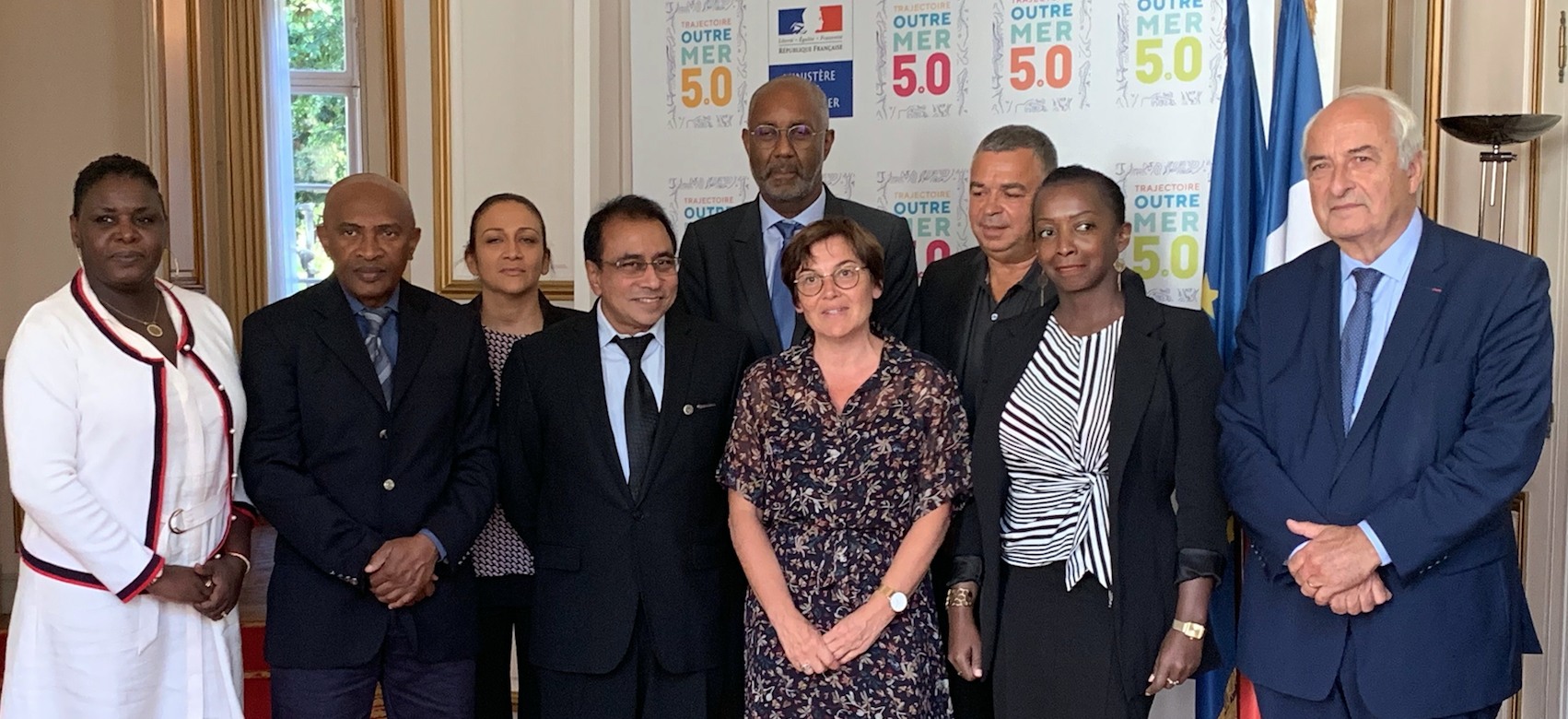 Les présidents des CCI Outre-mer et le président de CCI France avec Annick Girardin, Ministre des Outre-mer