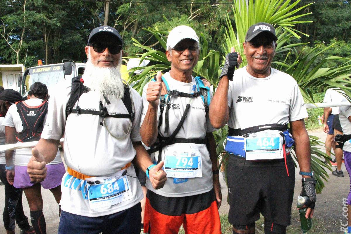 Rashid Ruhsmal (60 ans), Gaslen Virassawmy (73 ans), et Louis Leste (80 ans): les masters donnent l'exemple!