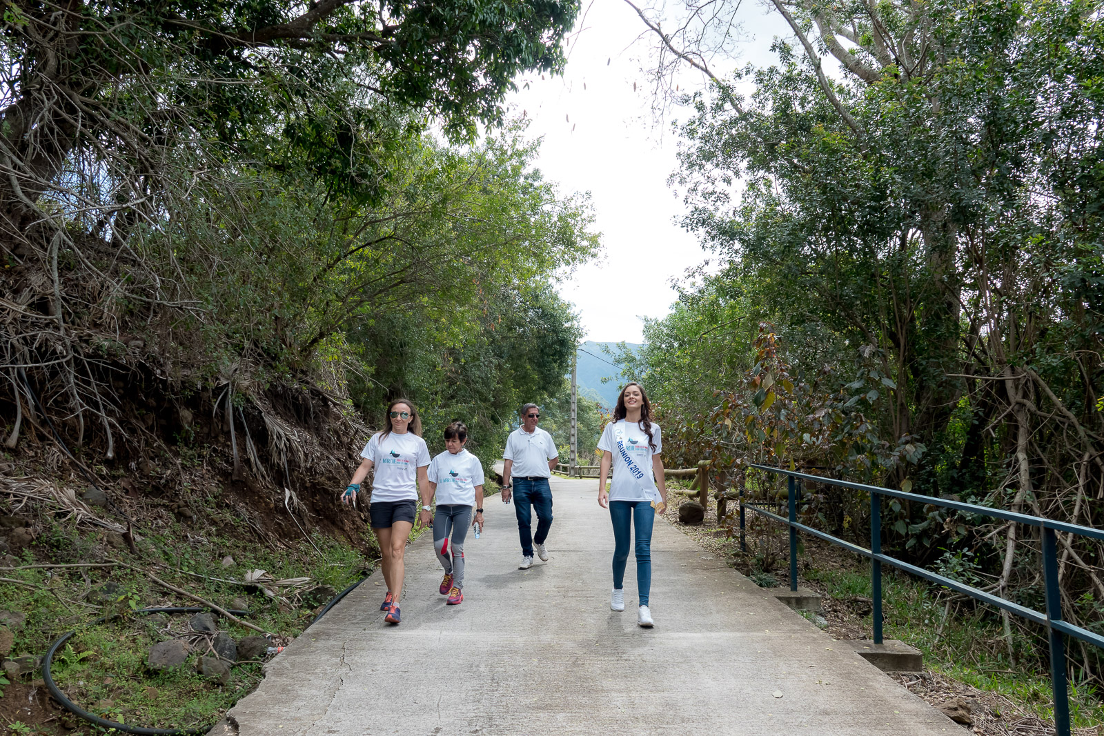 Miss Réunion a effectué une petite reconnaissance du parcours...