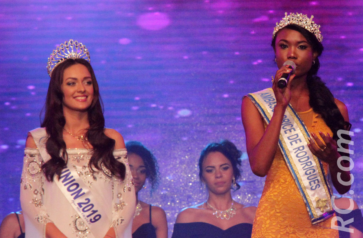 Anne Murielle Ravina, Miss Rodrigues, et Morgane Lebon, Miss Réunion 2019, se sont rencontrées au Tampon