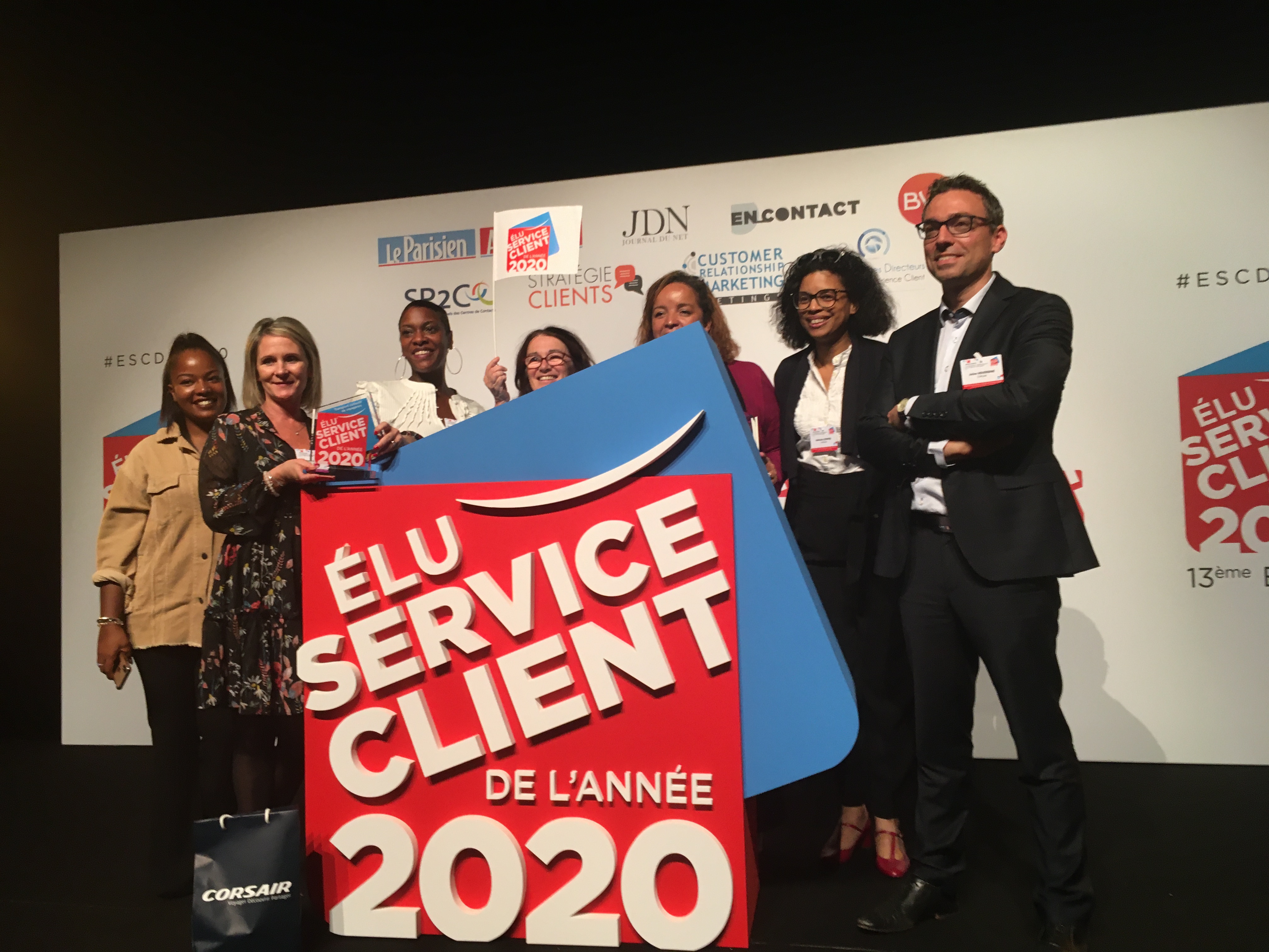 Corsair remporte le prix «Elu Service Client de l’année 2020» pour la catégorie transport
