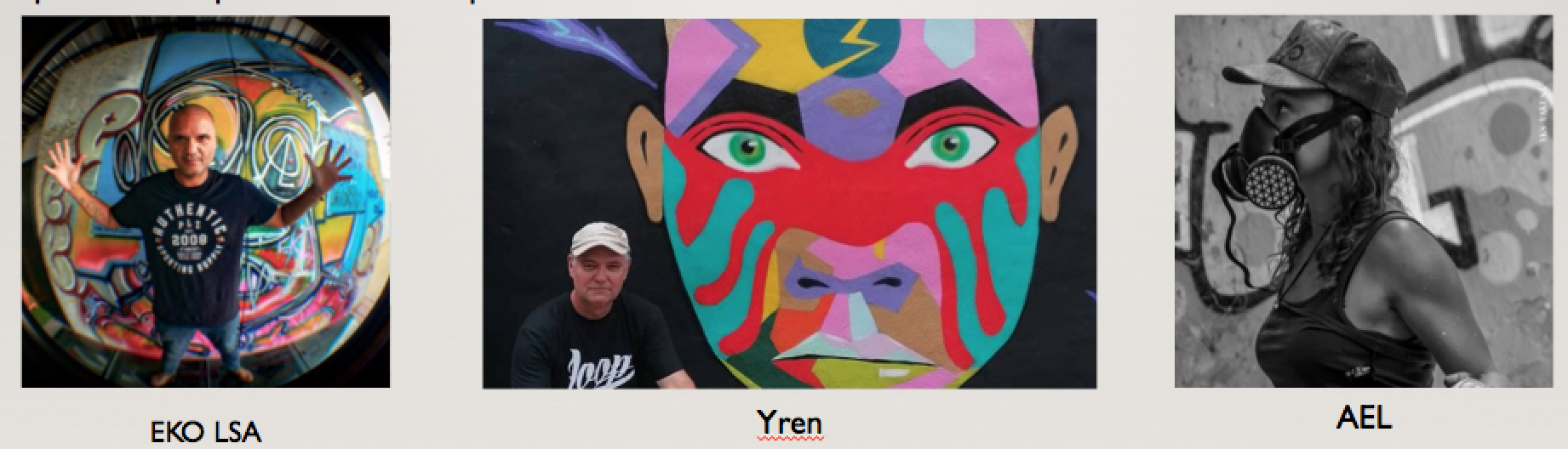 Les 3 autres artistes qui exposeront à Saint-Paul avec les 6 de Miami Les 3 autres artistes qui exposeront à Saint-Paul avec les 6 de Miami