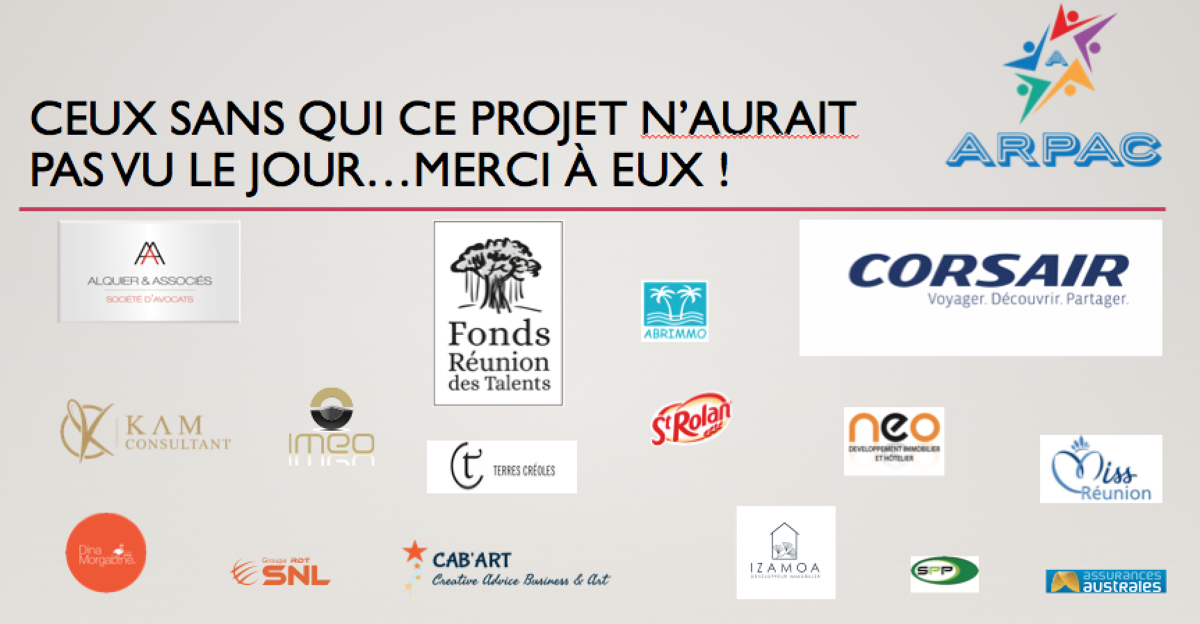 "Nous tenons à remercier nos partenaires sans lesquels nous n'aurions pas pu organiser ces événements" dit Alexandre Alquier, "un merci particulier à Corsair" "Nous tenons à remercier nos partenaires sans lesquels nous n'aurions pas pu organiser ces événements" dit Alexandre Alquier, "un merci particulier à Corsair"