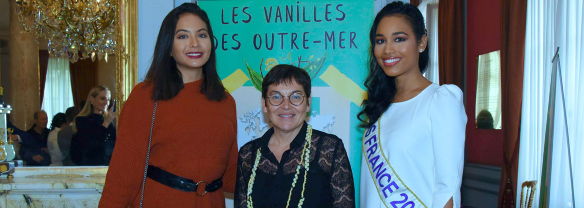 Les vanilles françaises au Ministère des Outre-mer: conférence et présence de 2 Miss France