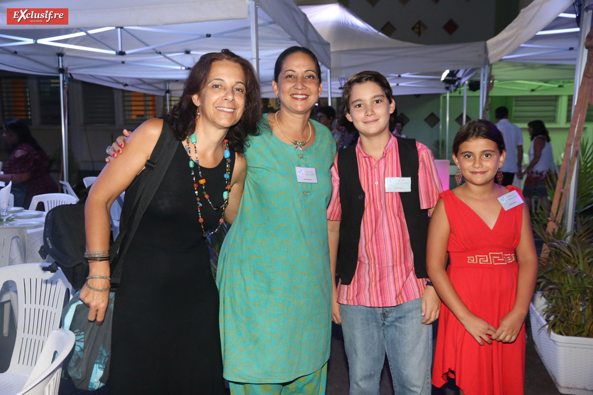 Pascale Blanchet, Alexandra Técher, de l’ESPE, avec Titouan et Romane