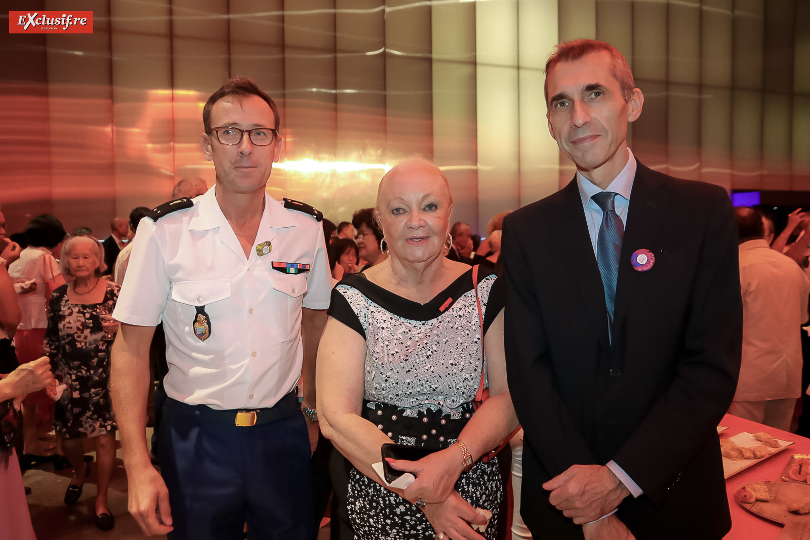 Général Xavier Ducept, commandant de la Gendarmerie à La Réunion, Aude Palant-Vergoz, et Eric Tuffery, procureur de la République de Saint-Denis,