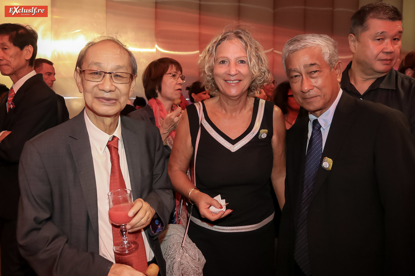 Roland Chane-Kon, Mimose et Henri Chane-Tef, vice-président de la Cirest