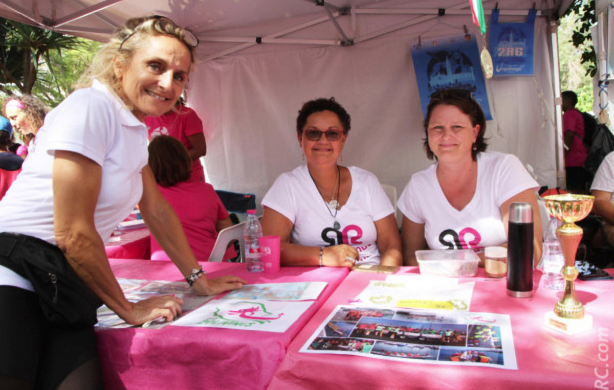 Nathalie Bourcier sur un stand à l'Etang-Salé en 2019