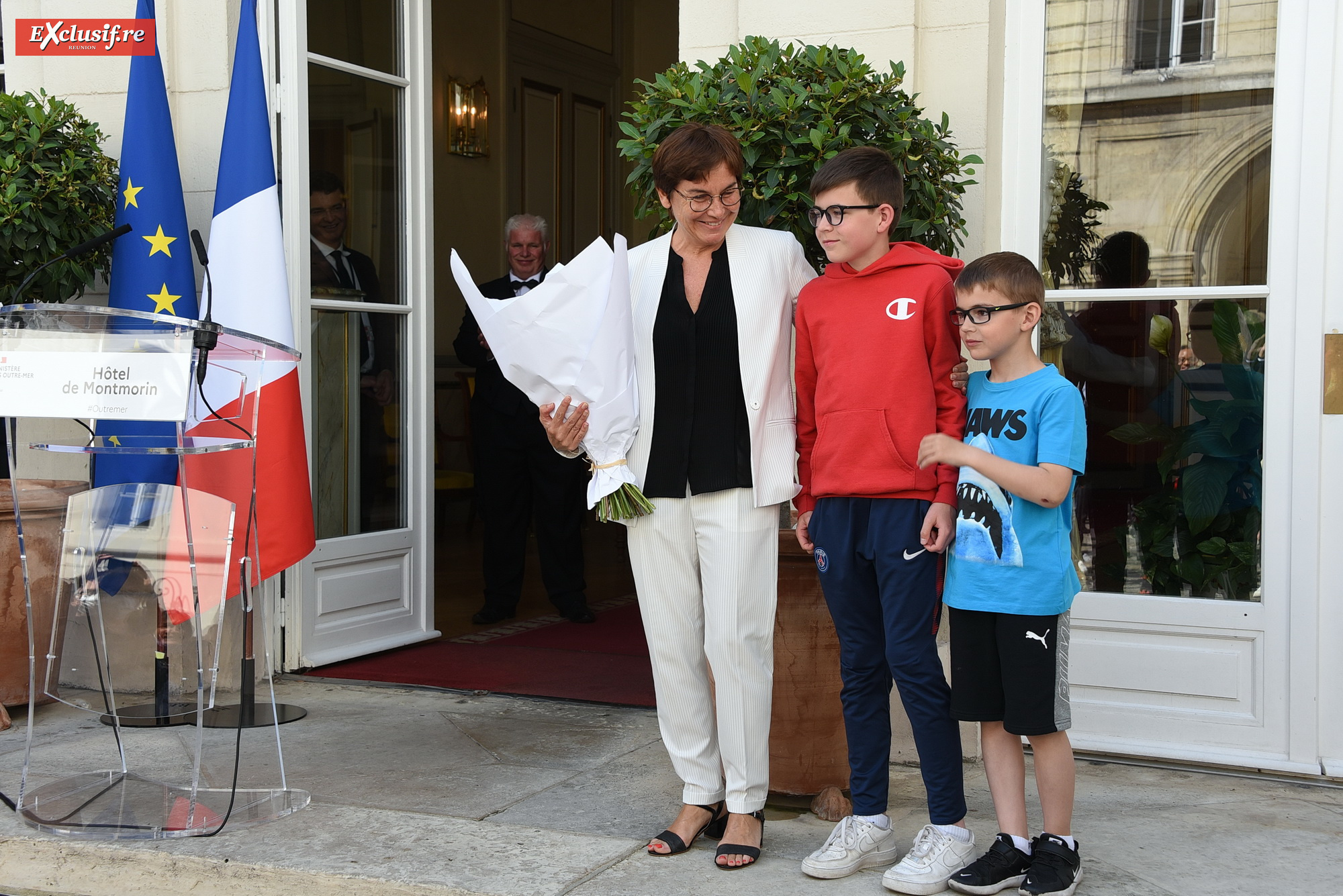 Annick Girardin avait invité ses petits-fils à la cérémonie...