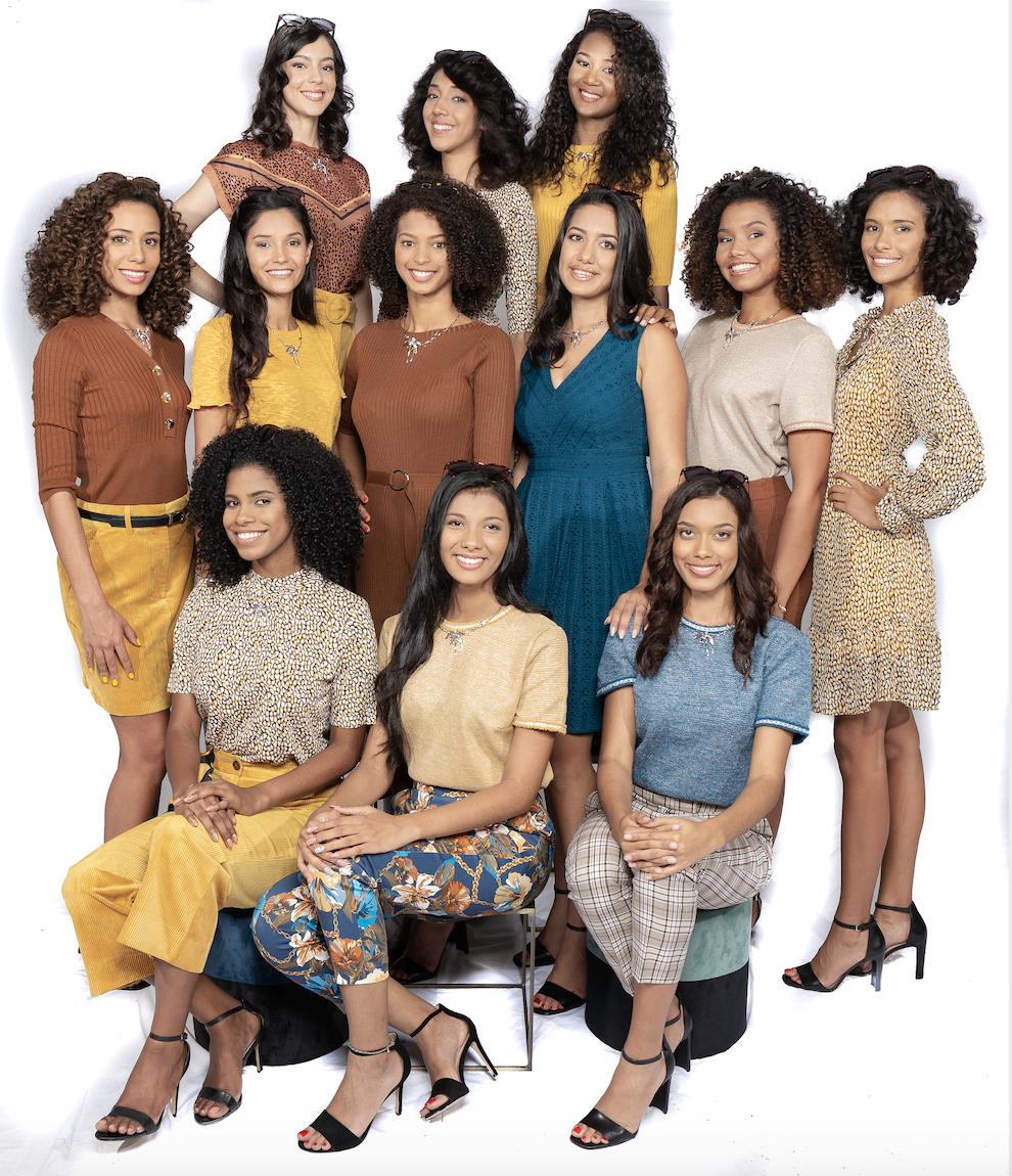 Les 12 candidates Miss Réunion 2020 (en tenue Orsay)