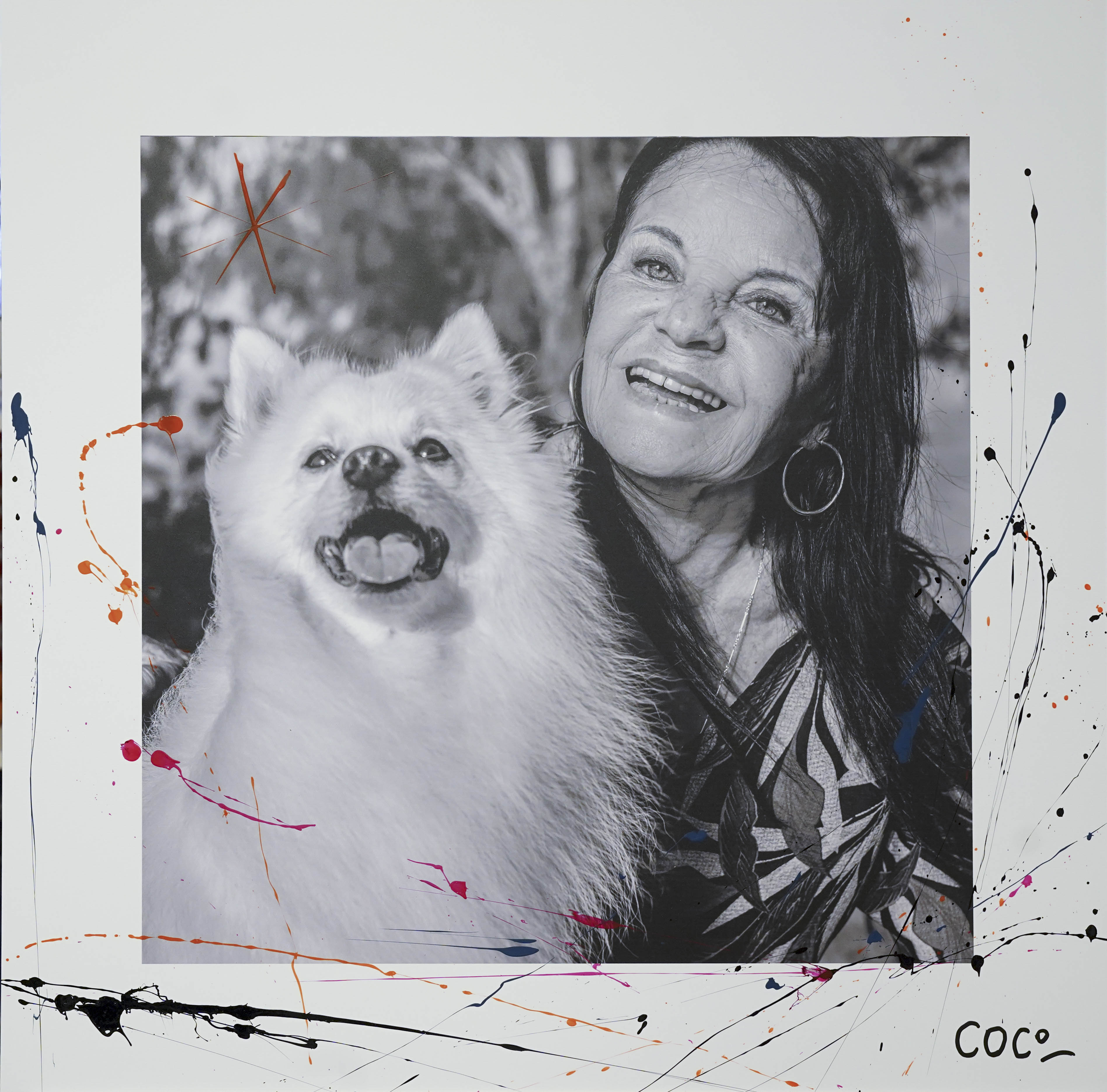 Jacqueline Farreyrol et IAELLE, spitz japonais de 7 ans, boule de joie!