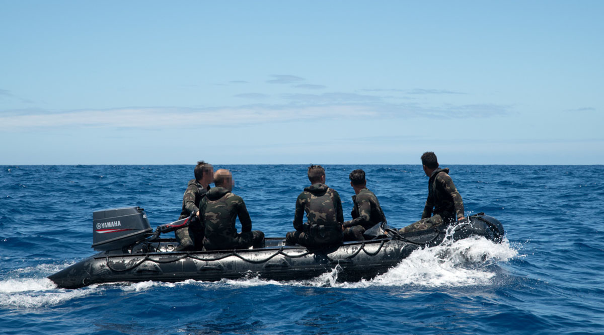 FAZSOI: exercice d’infiltration maritime avec le 2e RPIMa