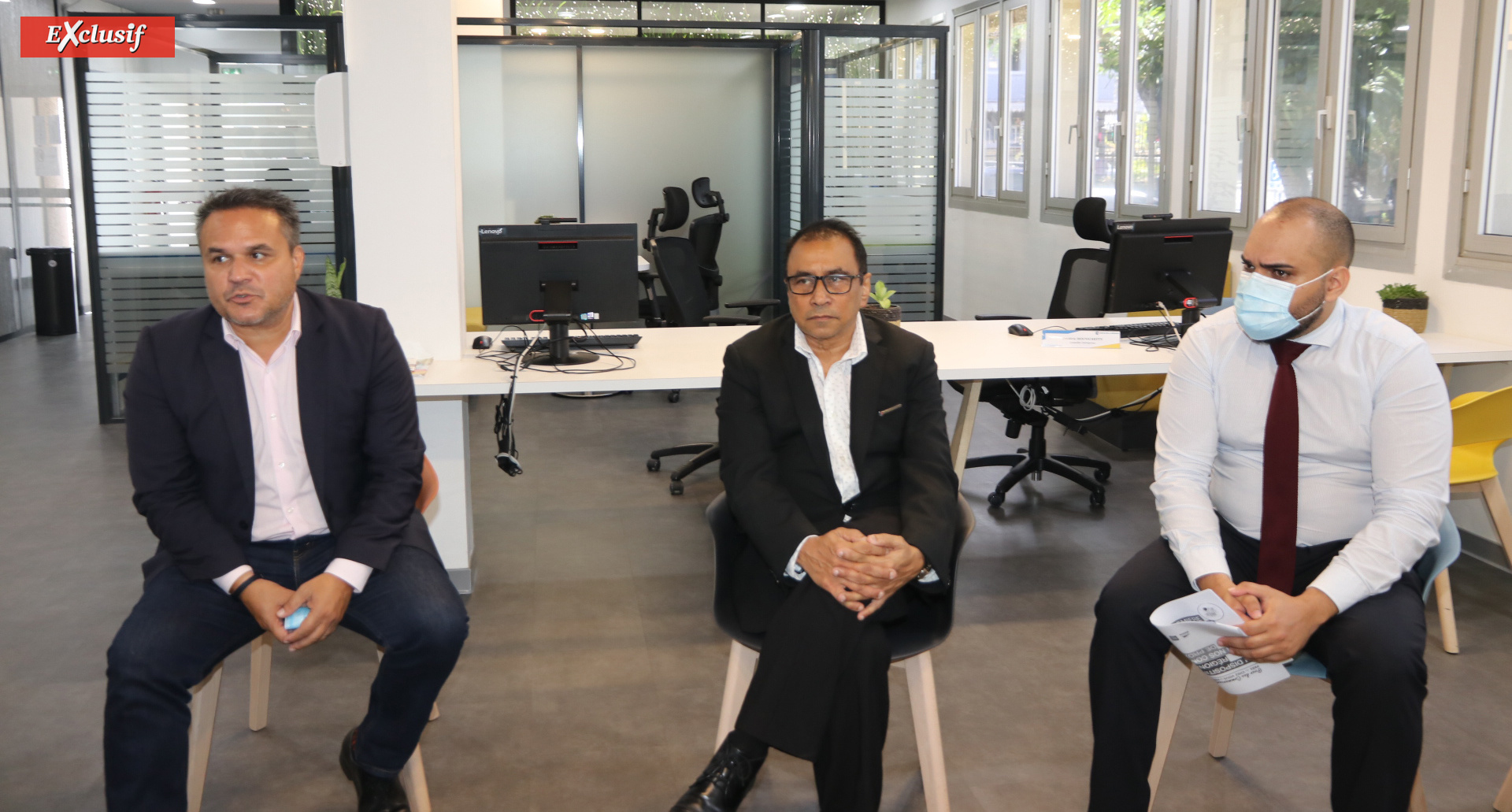 Didier Robert, Ibrahim Patel, et Bruno Vitry, du service Affaires Economiques de la Région