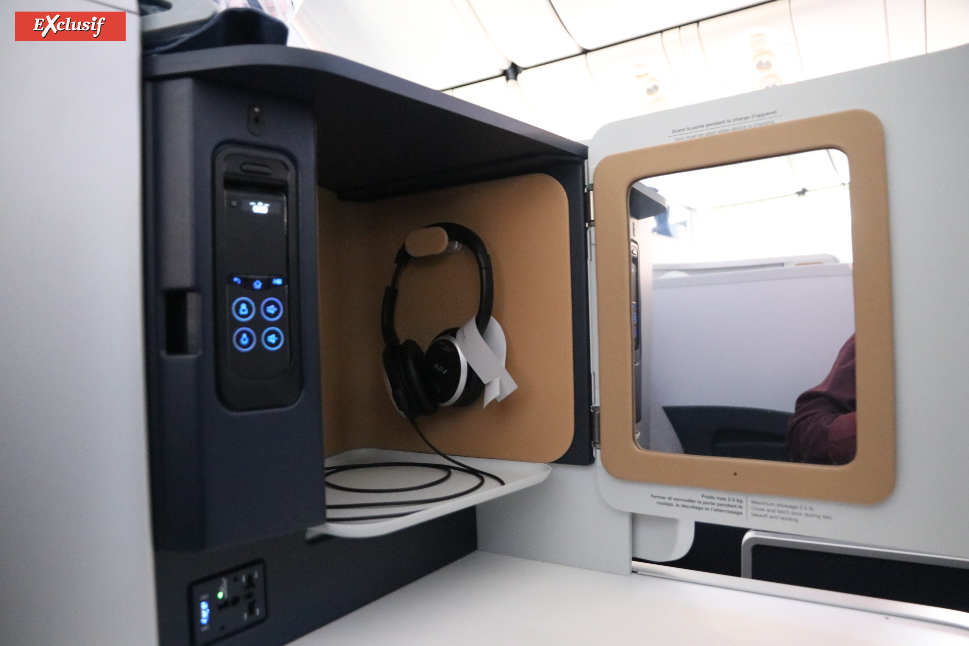 Coffre individuel pour chaque passager Business Coffre individuel pour chaque passager Business