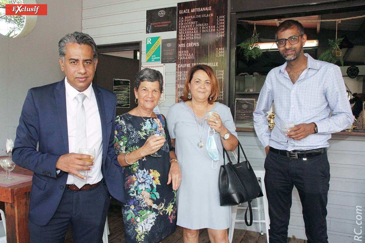 Salim Nana Ibrahim, adjoint au maire de Saint-Paul, Annick Le Toullec, adjointe au maire du Port , Edwige Lebreton, conseillère municipale de Saint-Paul, Irchad Omarjee, vice-président du TCO